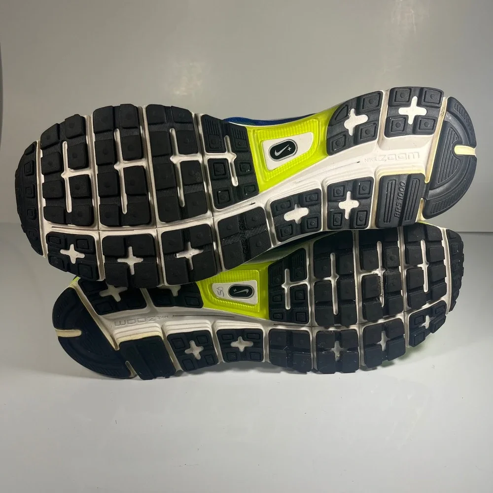 Nike Zoom Vomero 8 Men's‎ Running Shoes Neon Yellow Blue Size 14